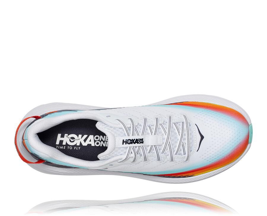 Running Shoes Mens - Hoka One One Ironman Rincon 2 - White/Blue - QNHKSUV-07